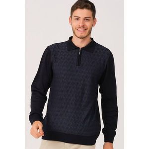 V0330 DEWBERRY MEN'S SWEATER-LACİVERT vyobraziť