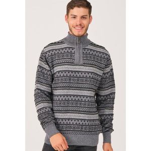 V8556 DEWBERRY MEN'S SWEATER-SMOKED vyobraziť