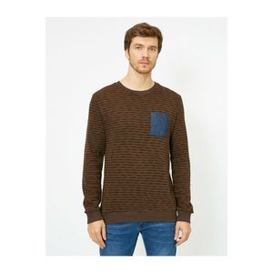 Koton Men's Coffee Bicycle Collar Sweater vyobraziť