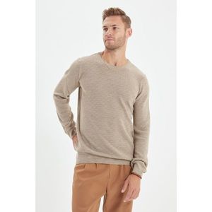 Trendyol Mink Men's Crew Neck Slim Fit Knitwear Sweater vyobraziť