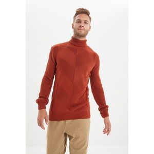Trendyol Tile Men Turtleneck Slim Fit Knitwear Sweater vyobraziť