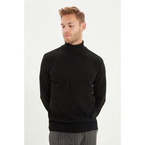 Trendyol Black Men's Slim Fit Turtleneck Knitwear Sweater vyobraziť