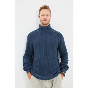 Trendyol Indigo Men's Slim Fit Turtleneck Knitwear Sweater vyobraziť