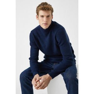 Koton Men's Blue Slim Fit Turtleneck Knitwear Sweater vyobraziť