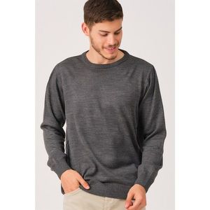 V0091 DEWBERRY MALE BATTAL OVERSIZE SWEATER-SMOKED vyobraziť