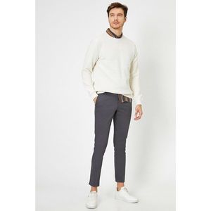 Koton Men's Gray Pocket Detail Skinny Fit Trousers vyobraziť