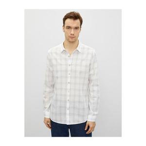 Koton Men's Classic Collar Cotton Long Sleeve Shirt vyobraziť