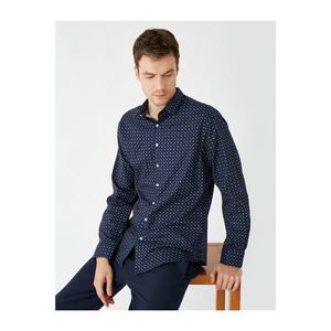 Koton Patterned Cotton Long Sleeve Classic Collar Shirt vyobraziť