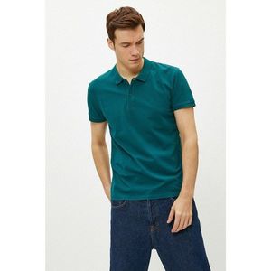 Koton Men's Dark Green Polo Neck T-Shirt vyobraziť