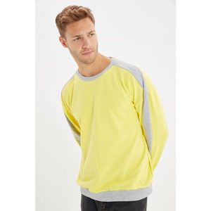 Trendyol Yellow Men's Regular Fit Sweatshirt vyobraziť