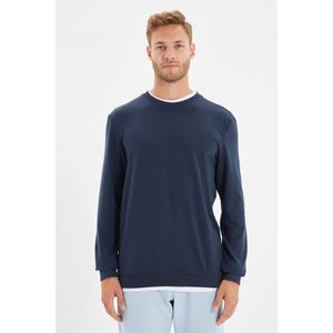 Trendyol Navy Blue Men's Basic Regular Fit Sweatshirt vyobraziť