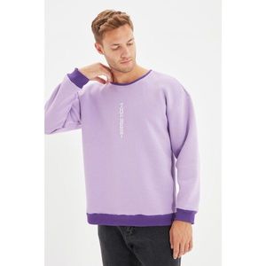 Trendyol Lilac Men Regular Fit Sweatshirt vyobraziť