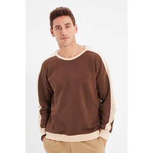 Trendyol Brown Men's Regular Fit Sweatshirt vyobraziť