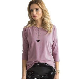 Basic blouse with 3/4 sleeves dusty pink vyobraziť