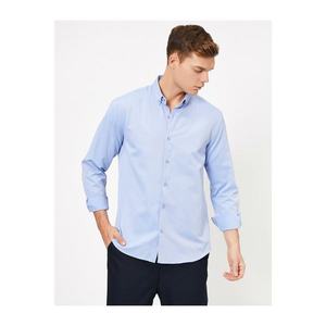 Koton Men's Blue Long Sleeve Shirt vyobraziť