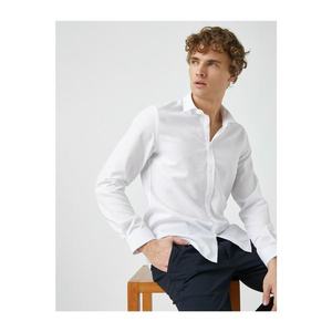 Koton Classic Collar Long Sleeve Basic Shirt vyobraziť