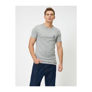 Koton Men's Grey T-Shirt Ss Bsc vyobraziť