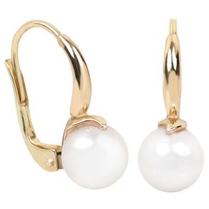 Brilio Elegantné zlaté náušnice s pravými perlami 745 235 001 00116 0000000 vyobraziť