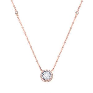 Beneto Ružovo pozlátený strieborný náhrdelník s kryštálmi AGS1135 / 47-ROSE vyobraziť