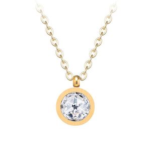 Preciosa Minimalistický pozlátený náhrdelník Essential s kubickou zirkónia 7433Y00 vyobraziť