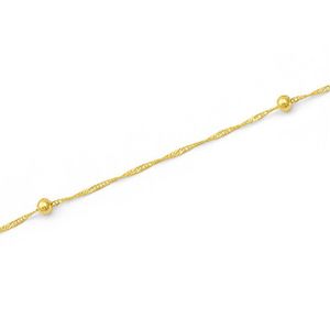 Beneto Exclusive Elegantný zlatý náramok s guličkami Lambáda AUB0004 18 cm vyobraziť
