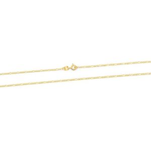 Beneto Exclusive Moderné zlatá retiazka Figaro AUS0012-G 42 cm vyobraziť