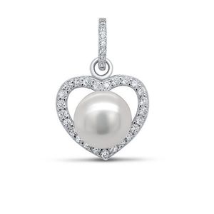 Brilio Silver Romantický strieborný prívesok so zirkónmi a perlou PT05 vyobraziť