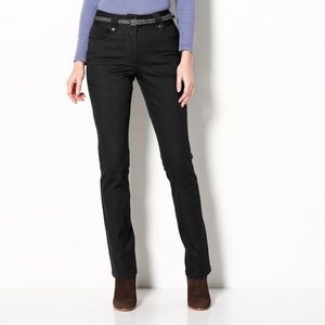 Blancheporte Rovné nohavice s vysokým pásom, nízka postava čierna 50 vyobraziť