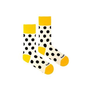 Béžovo-žlté bodkované ponožky Guličkár Makový vyobraziť
