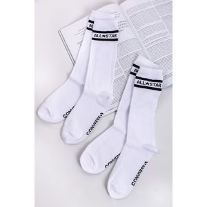 Biele ponožky All Star Double Stripe Long Crew - dvojbalenie vyobraziť