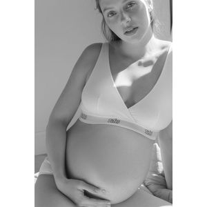 Biela nevystužená tehotenská podprsenka Life vyobraziť