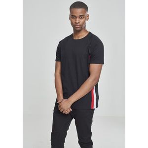 Urban Classics Raglan Side Stripe Tee black/fire red/white - S vyobraziť