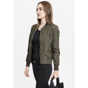 Urban Classics Ladies Light Bomber Jacket dark olive - XS vyobraziť