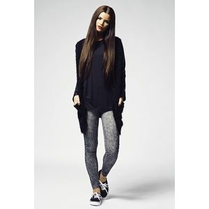 Urban Classics Ladies Feather Long Cardigan blk/blk - L vyobraziť