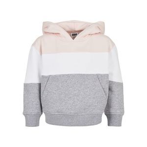 Urban Classics Girls Oversize 3-Tone Hoody lightrose/white/grey - 110/116 vyobraziť