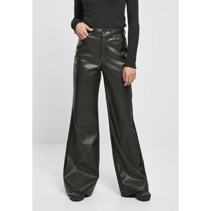 Urban Classics Ladies Faux Leather Wide Leg Pants black - 26 vyobraziť