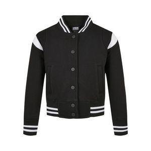Urban Classics Girls Inset College Sweat Jacket black/white - 110/116 vyobraziť