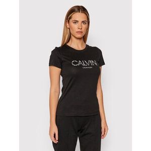 Calvin Klein Tričko Print K20K202996 Čierna Slim Fit vyobraziť
