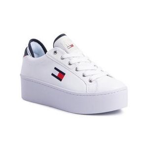 Tommy Jeans Sneakersy Flatform Tommy Jeans Sneaker EN0EN00718 Biela vyobraziť