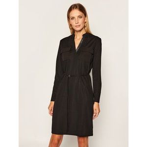 Calvin Klein Úpletové šaty Ls Jersey K20K202191 Čierna Regular Fit vyobraziť