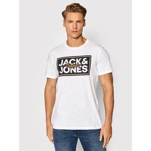 Jack&Jones Tričko Tapes 12196583 Biela Regular Fit vyobraziť