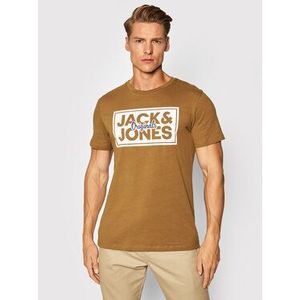 Jack&Jones Tričko Tapes 12196583 Hnedá Standard Fit vyobraziť
