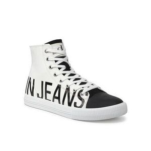 Calvin Klein Jeans Plátenky Vulcanized Mid Sneaker Logo YM0YM00276 Biela vyobraziť