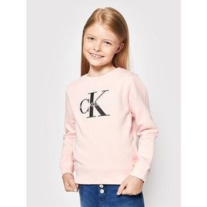 Calvin Klein Jeans Mikina Monogram Logo IU0IU00069 Ružová Regular Fit vyobraziť