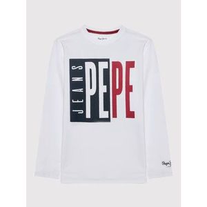 Pepe Jeans Blúzka Aaron PB503177 Biela Regular Fit vyobraziť