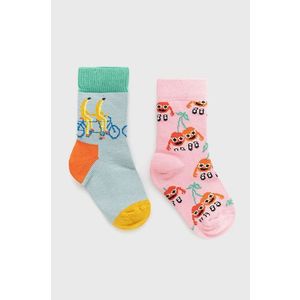 Detské ponožky Happy Socks Fruit Mates (2-Pack) ružová farba vyobraziť