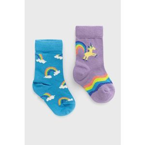 Detské ponožky Happy Socks Unicorn & Rainbow (2-Pack) vyobraziť