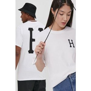 Bavlnené tričko HUF biela farba, s potlačou vyobraziť