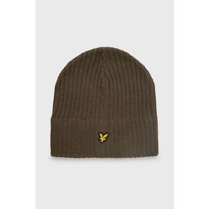 Čiapka Lyle & Scott zelená farba, z tenkej pleteniny vyobraziť