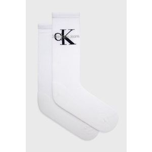 Ponožky Calvin Klein Jeans pánske, biela farba vyobraziť